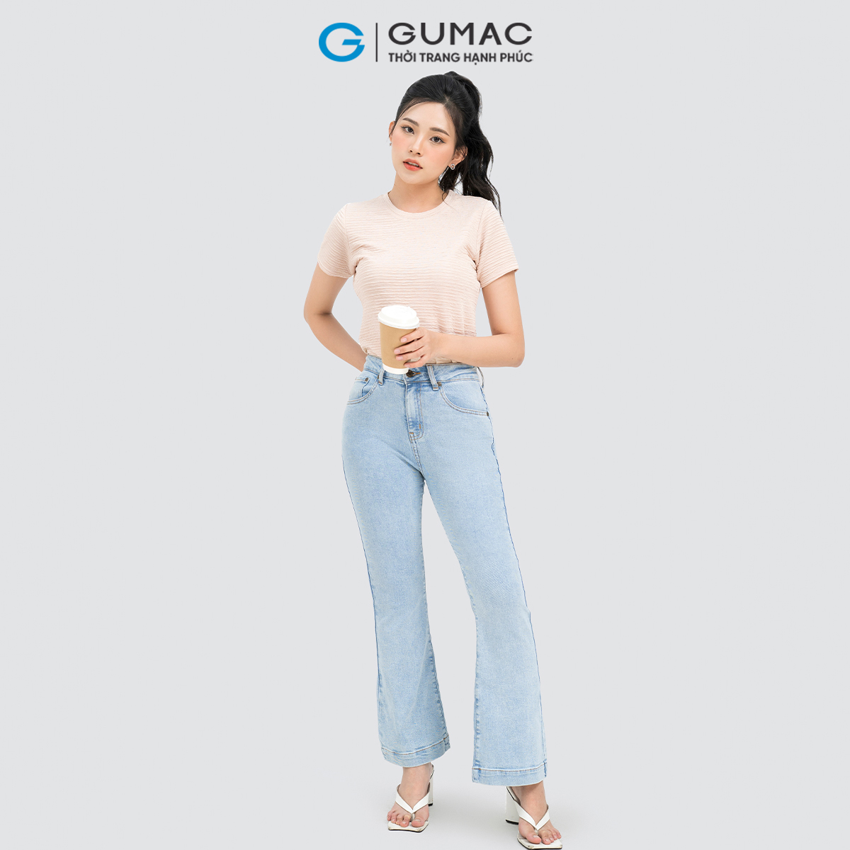 Quần jeans ống loe Gumac QJD04050