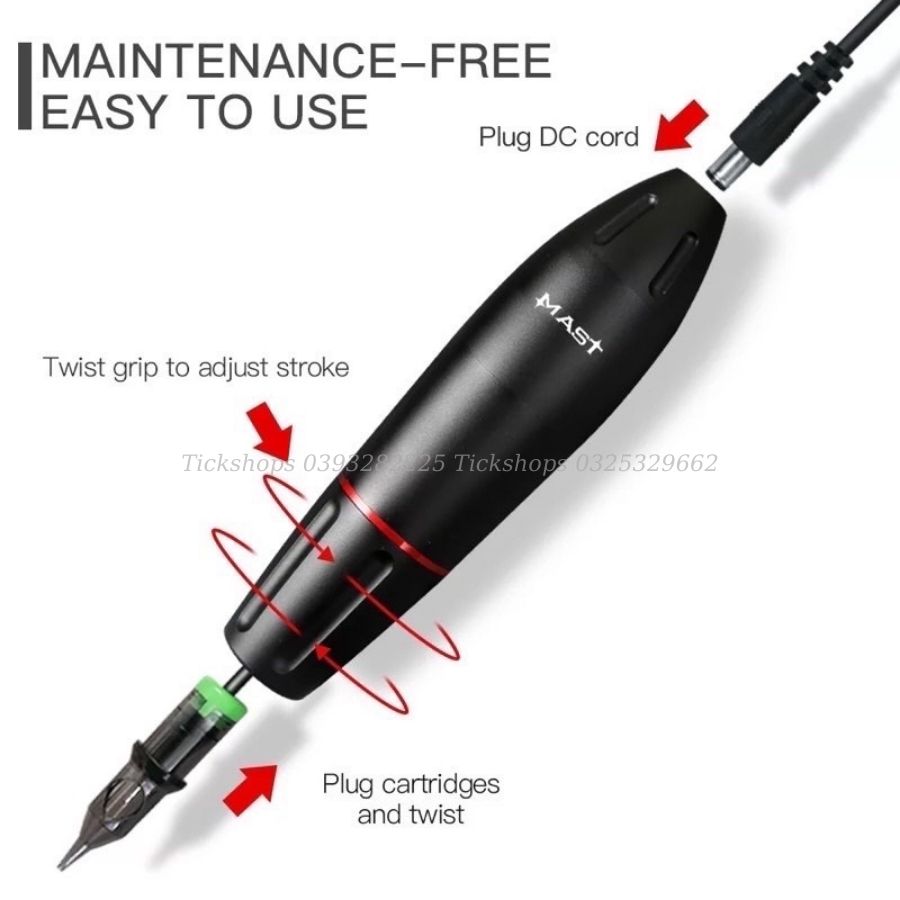 Máy phun xăm Pen Mast WQ102 (máy Pen Béo) chuyên phun môi siêu nhanh siêu nét