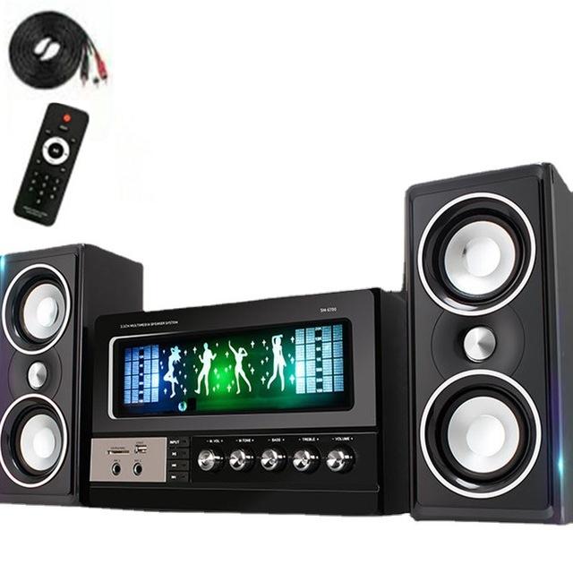3.1 Sàn âm thanh đa phương tiện Standing Sumedia Hệ thống nhà hát 3D Subwa-loa siêu trầm 60W loa bluetooth TV có điều khiển từ xa Color: SM6700 mic