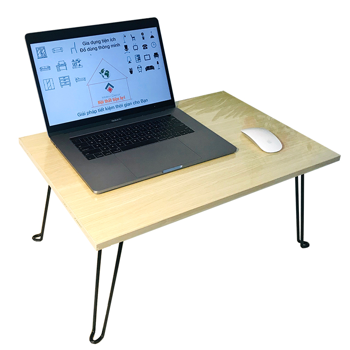 Bàn Laptop xếp gọn tiện lợi 60x40 - bàn gỗ MDF phong cách