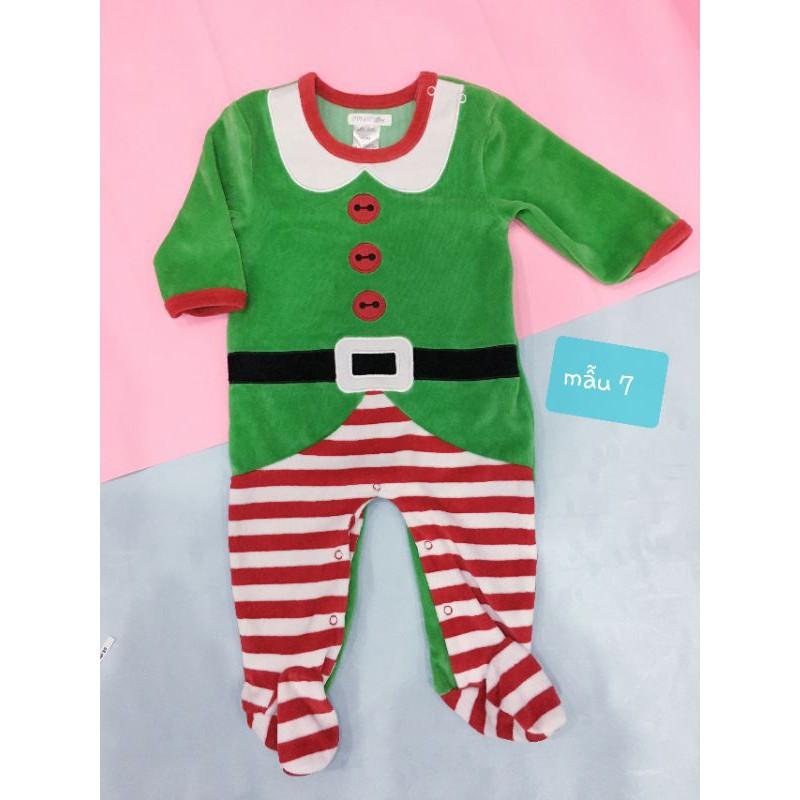 Sleepsuit / body dài tay họa tiết mừng giáng sinh Noel cho bé