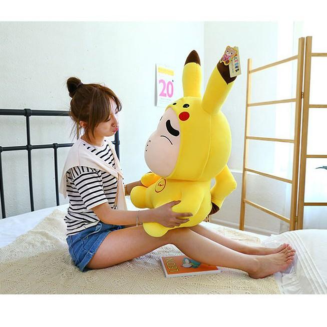 GẤU BÔNG SHIN MỎ CHU ÁO VÀNG MẪU MỚI FULL SIZE