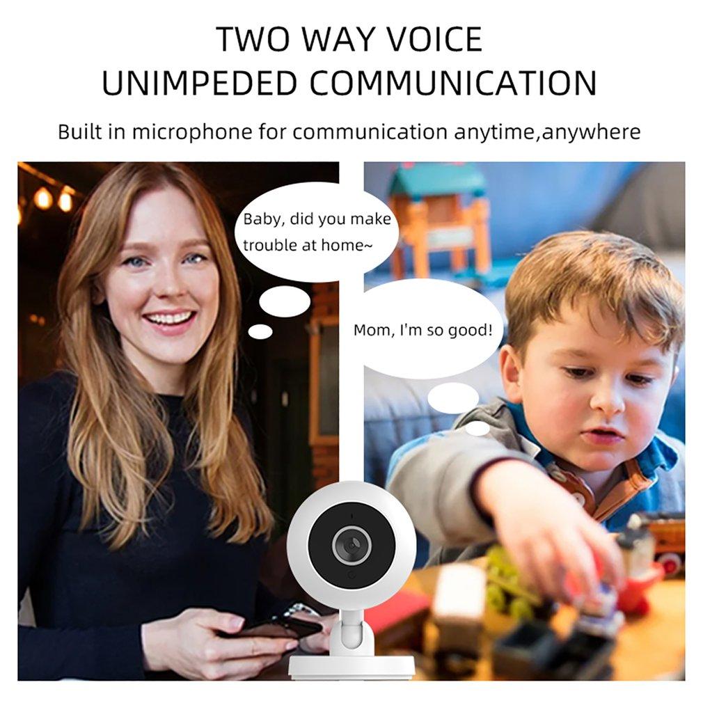 Camera IP Tuya Smart Home Camera giám sát không dây WiFi trong nhà Theo dõi tự động hai chiều An ninh gia đình Màn hình thú cưng cho bé Màu sắc: đen