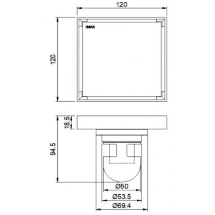 Phễu thoát sàn Inax FDV-12F