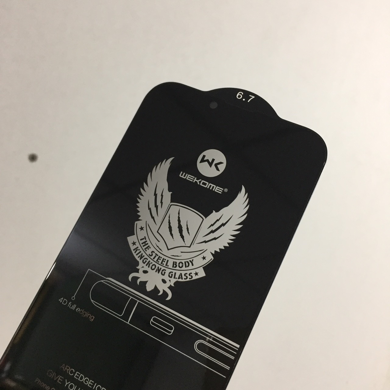 Cường lực chống nhìn trộm full màn hình cho iP 6.7inches Wekome Kingkong 4D WTP-012 _ Hàng chính hãng