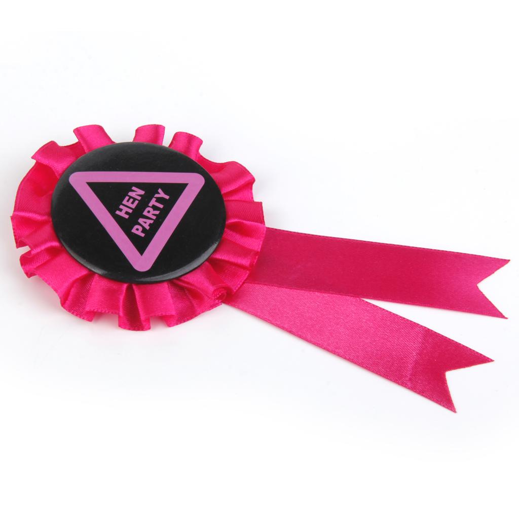 Hen Party Award Ribbon Badge Party Favor Hot Pink