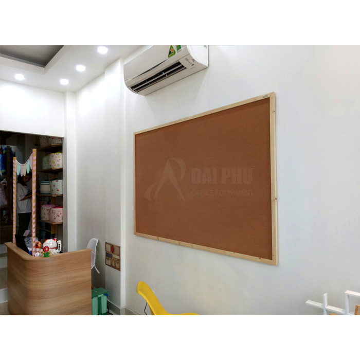 Bảng Ghim Bần (LIE) Khung Gỗ Thông Kích Thước 120x240 cm Tặng Hộp Đinh Ghim