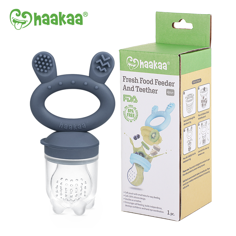 Túi nhai ăn dặm, chống hóc Silicone HaaKaa, Siêu mềm mại