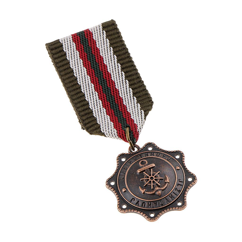 4Pack Vintage Style Geometric Pendant Medal Mens Uniform Badge Brooch Pin