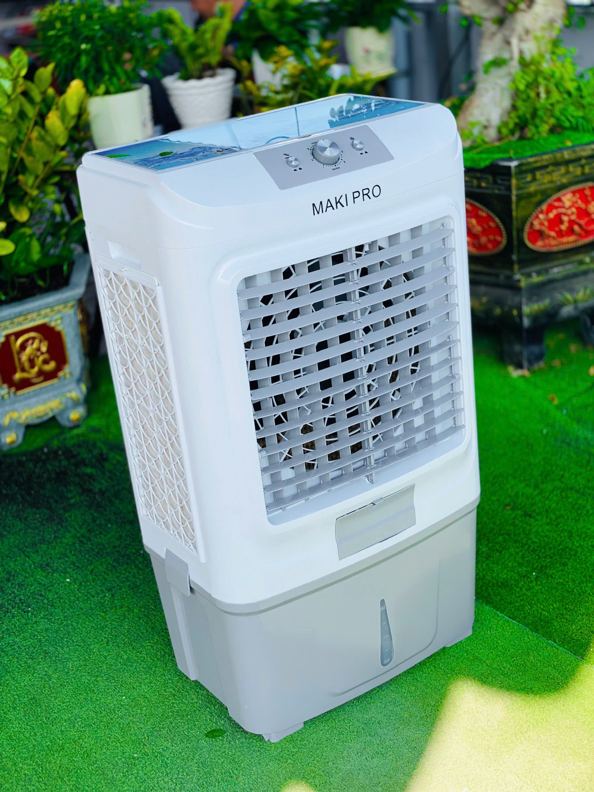 Quạt Điều Hòa Hơi Nước Công Nghiệp QF58 Dung Tích 60 Lít Công suất 200W 4 Bánh Xe Di Chuyển Diện Tích Làm Mát Đến 60m2 hàng nhập khẩu