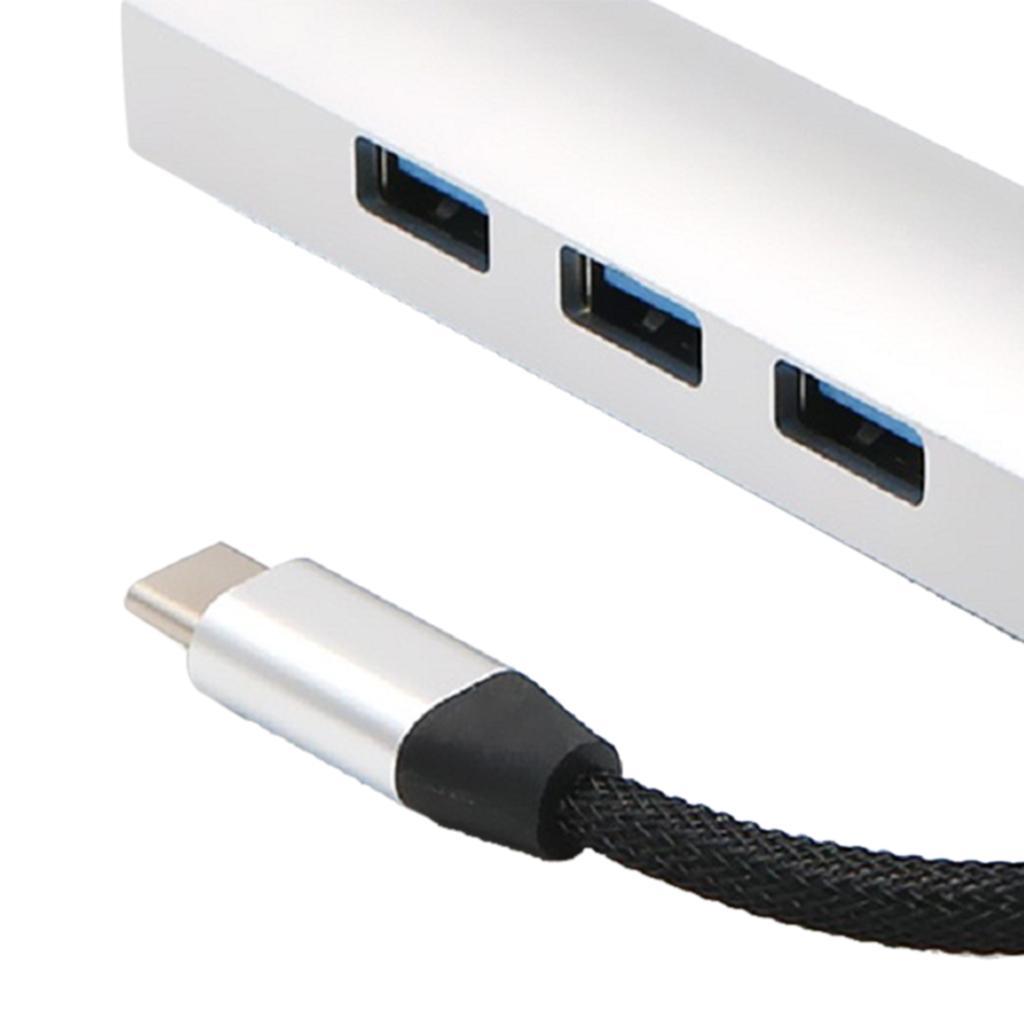 USB Type-C Male to 4 Port USB-A 3.0 Female Port Adapter Hub Converter