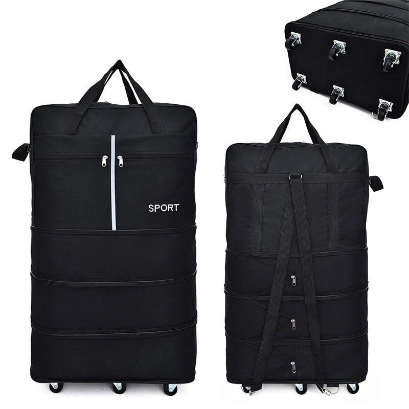 Vali hành lý kéo xếp gọn 4 tầng riêng biệt chống nước tiện lợi 32inch