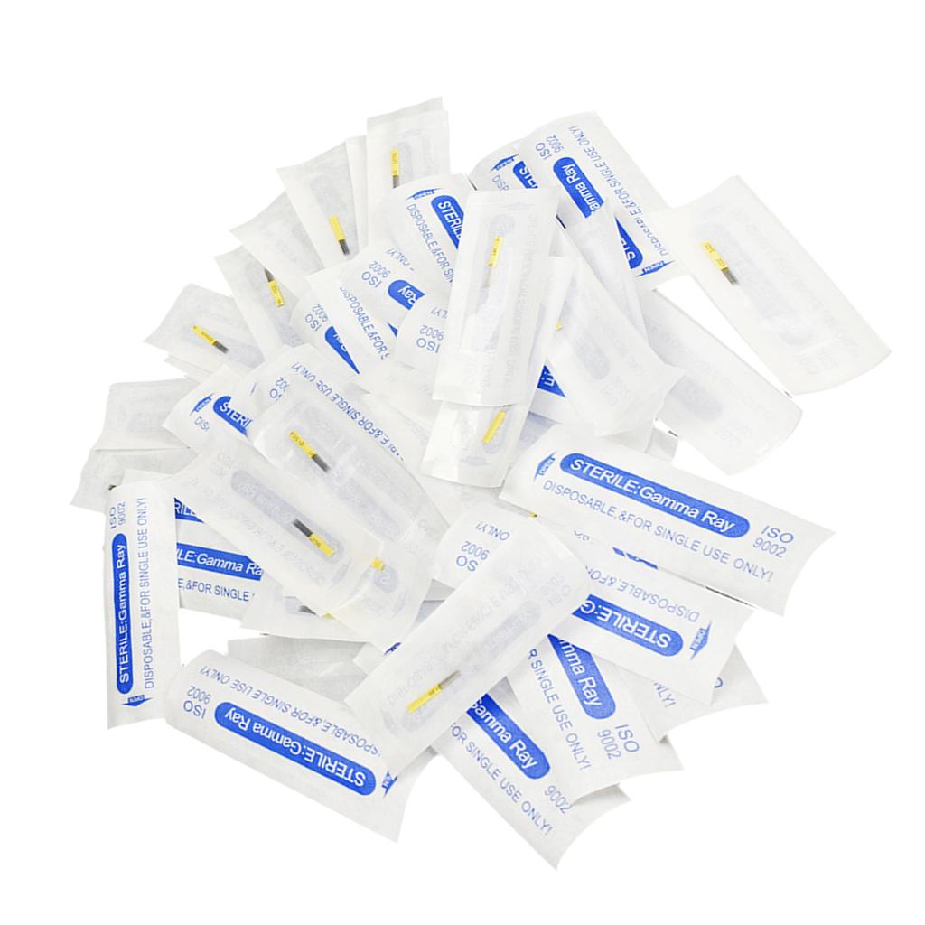 50pcs Professional Sterile  Disposable 3D Makeup Needles M2