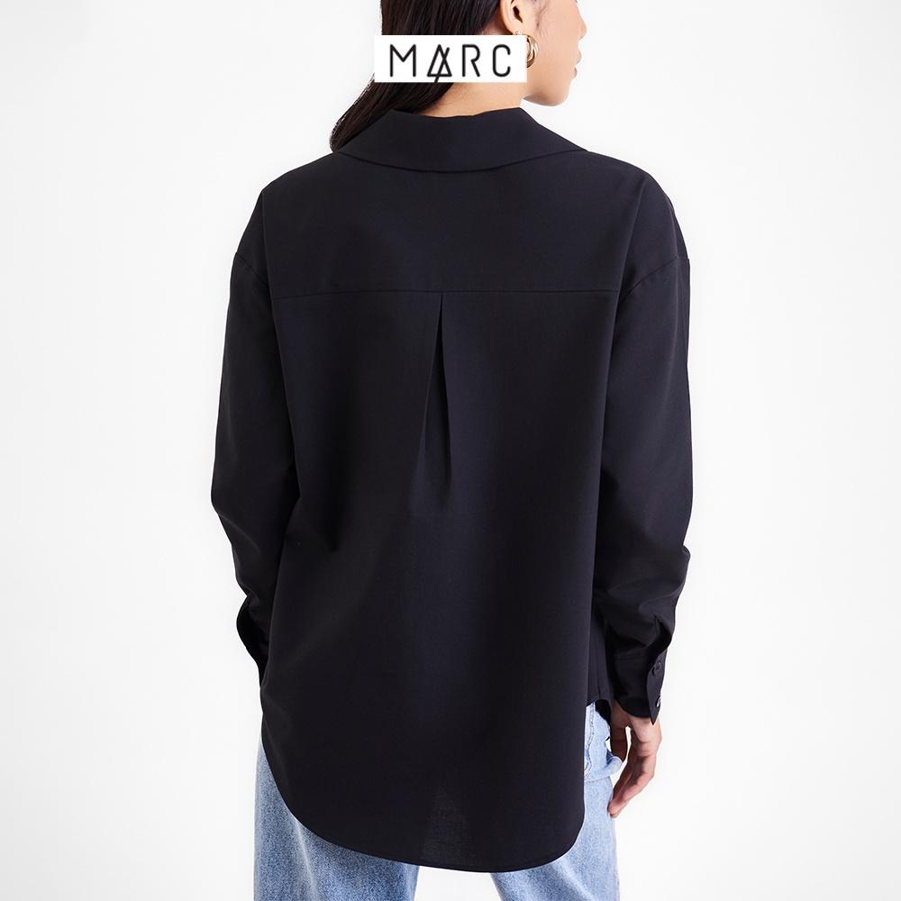 Áo kiểu sơ mi form rộng nữ MARC FASHION phối lá cổ CBLH093322