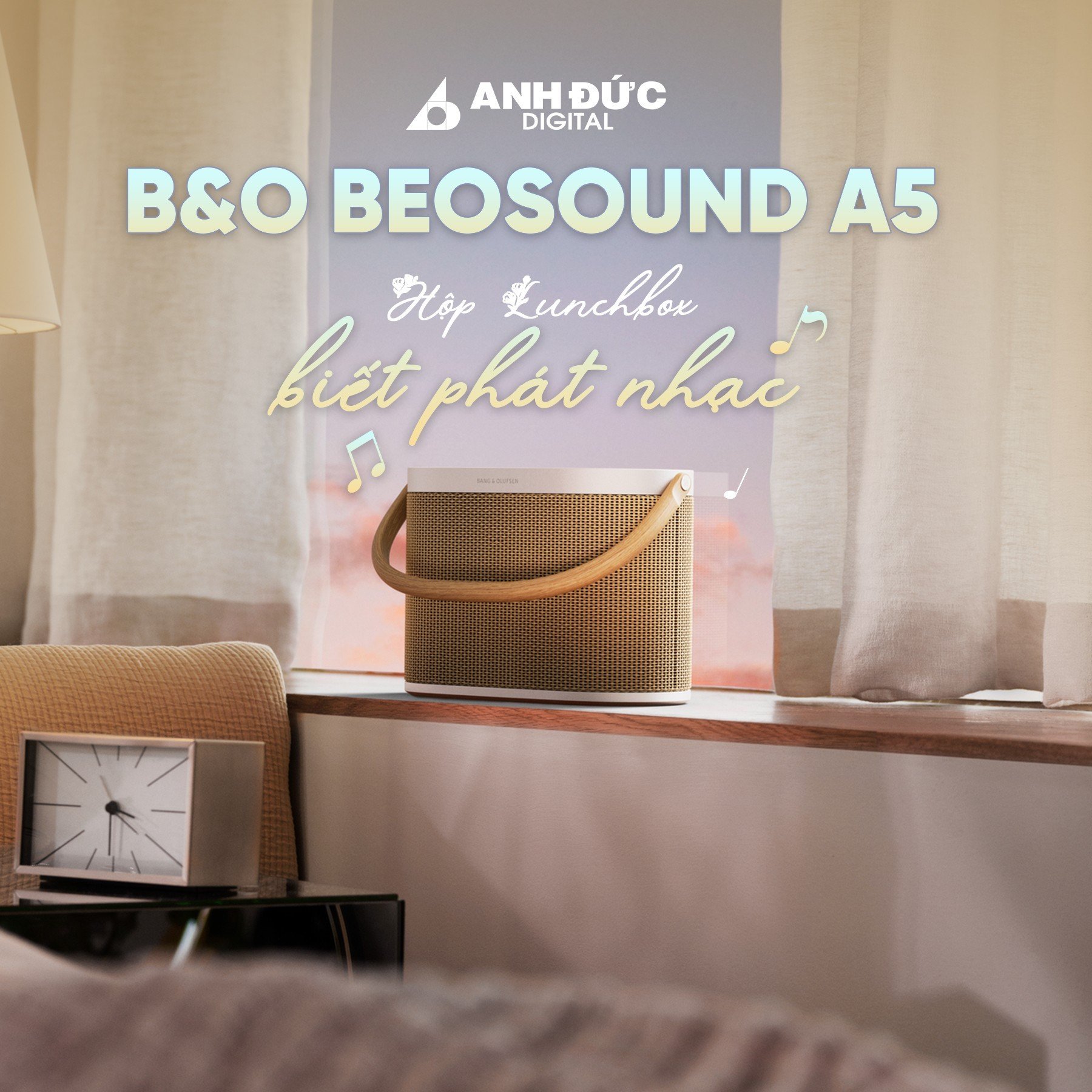 B&amp;O Beosound A5 - Loa Di Động Công Suất Lớn 280W Âm Thanh 360 Độ Cao Cấp - Hàng Chính Hãng