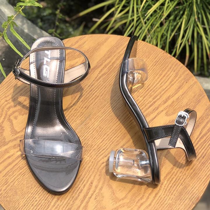 Sandal nữ 5 phân gót trong siêu dễ thương 21340