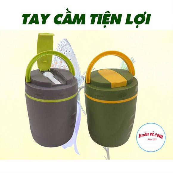 Hộp cơm văn phòng giữ nhiệt 2 tầng lõi inox - Cặp lồng ủ cơm, cháo Việt Nhật