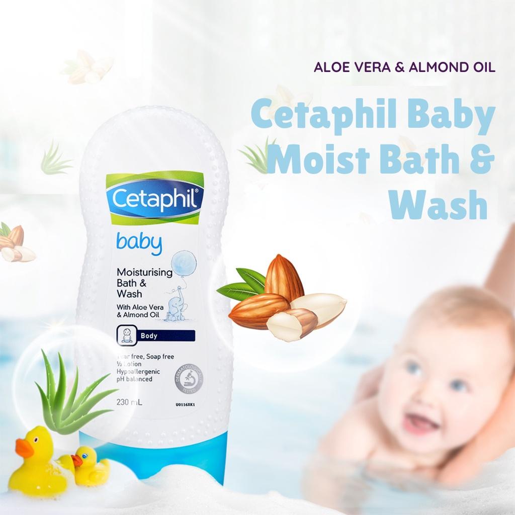 Sữa tắm gội em bé Cetaphil Baby Gentle Wash & Shampoo - Chiết xuất Lô Hội và Dầu Hạnh Nhân 230ml/chai