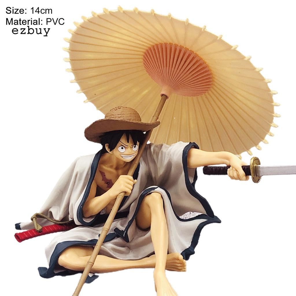 Clear Line Model Toy Japanese Anime Luffy Character Statue Doll Collectible Desktop Decor