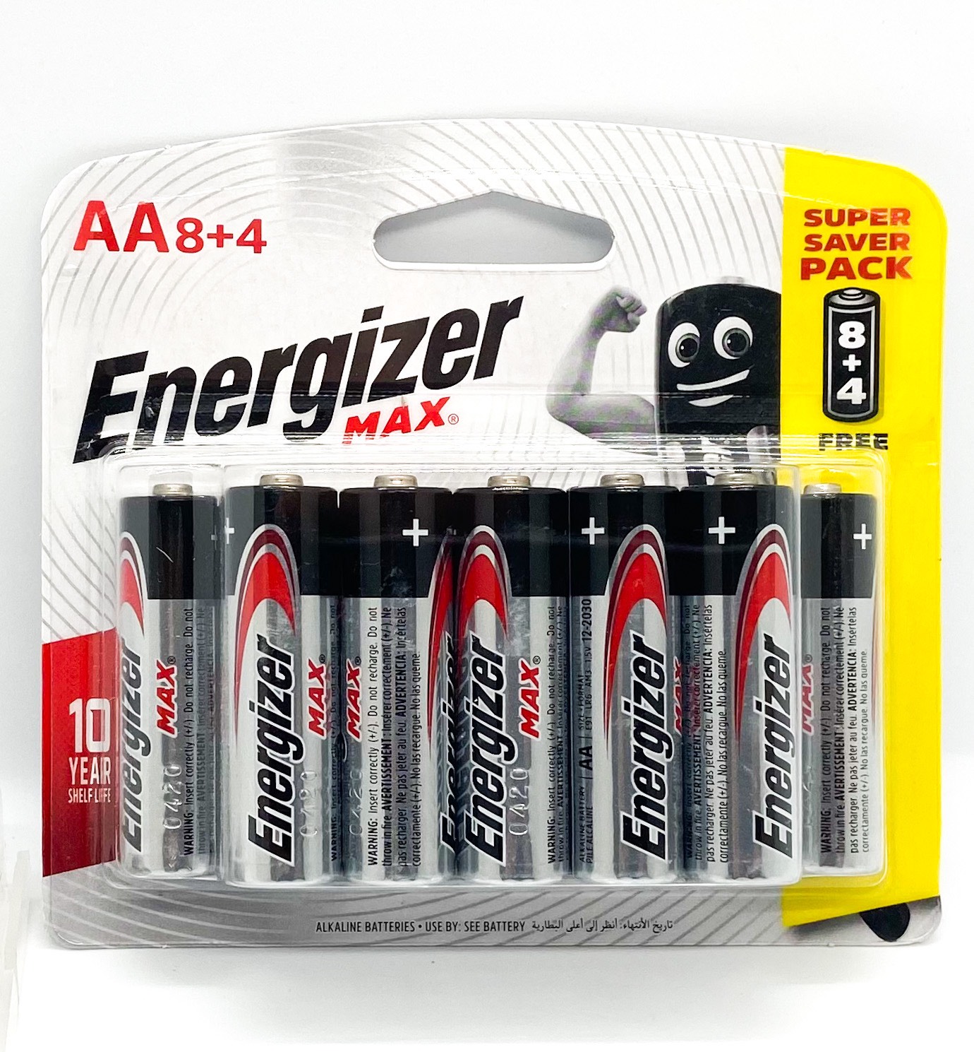 Pin Max 8 + 4 Viên Energizer E91 BP8+4 AA