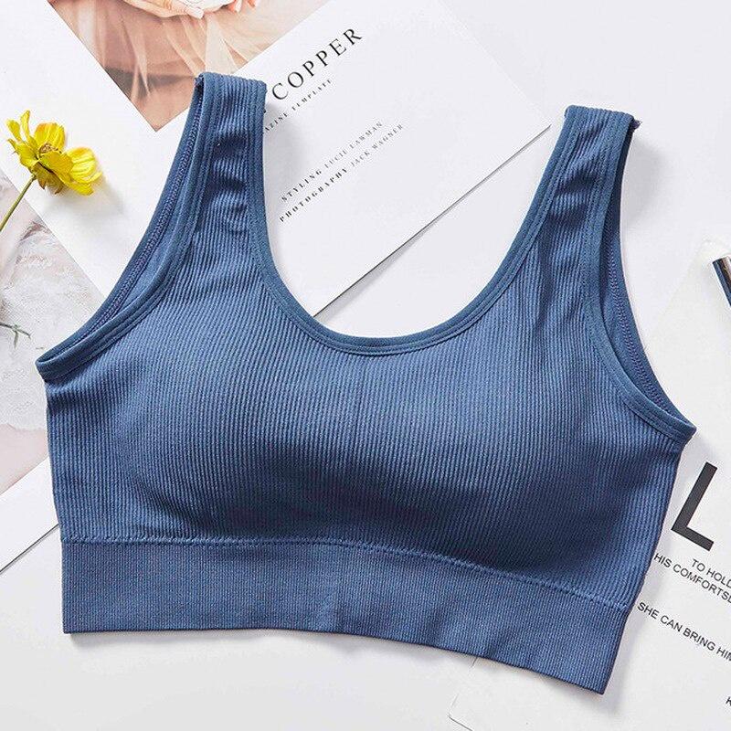 Fashion Women Tops Sexy Backless Tops Female Crop Top Stretch Camisoles Solid Color Sleeveless Vest Tank Top Cami Pad Lingerie