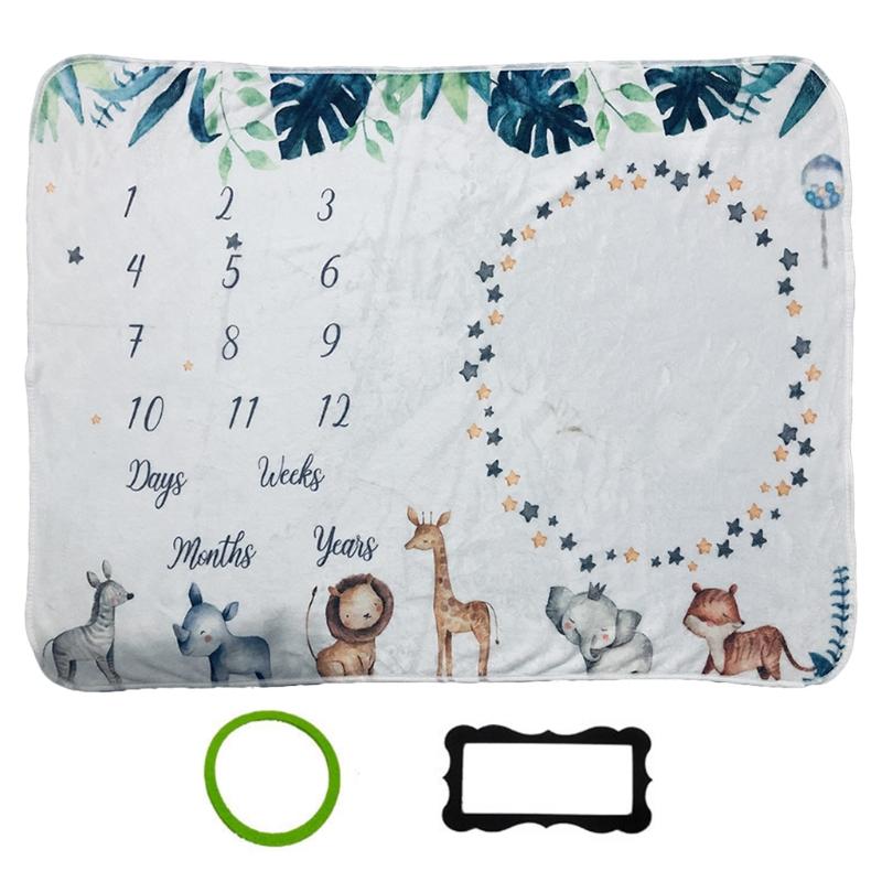 Dép Nỉ Cho Bé Cột Mốc Chăn 100*120 CM Cho Bé Hàng Tháng Chăn Chụp Ảnh Em Bé Chăn Đạo Cụ Mặt Trăng Trái Tim Sơ Sinh Hình Chống Đỡ