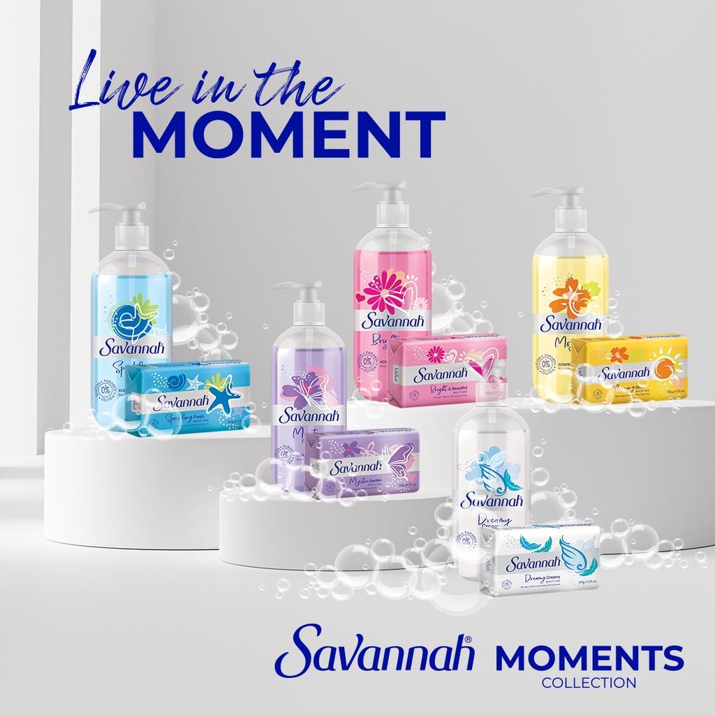 Combo 2 Nước rửa tay dưỡng da Savannah Moment Mystic Garden (Hương gỗ)