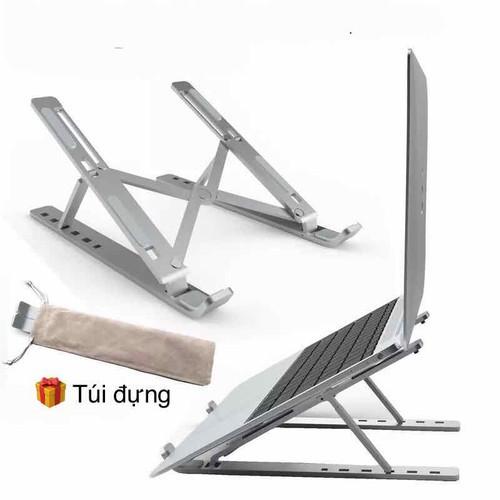 Hình ảnh Giá Đỡ Laptop Nhôm Gấp Gọn Chỉnh Độ Cao Giúp Tản Nhiệt Cho MACBOOK IPAD SURFACE Asus Dell