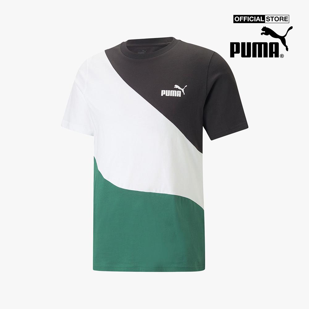 PUMA - Áo thun nam cổ tròn tay ngắn Power Cat 673380