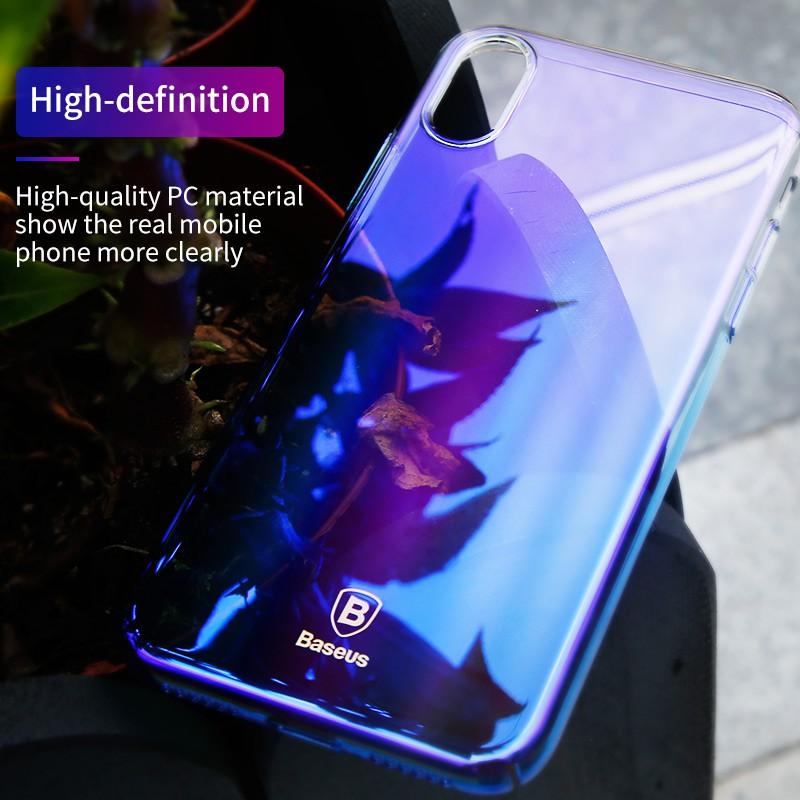 Ốp cứng dành cho iPhone X trong Glaze chính hãng Baseus