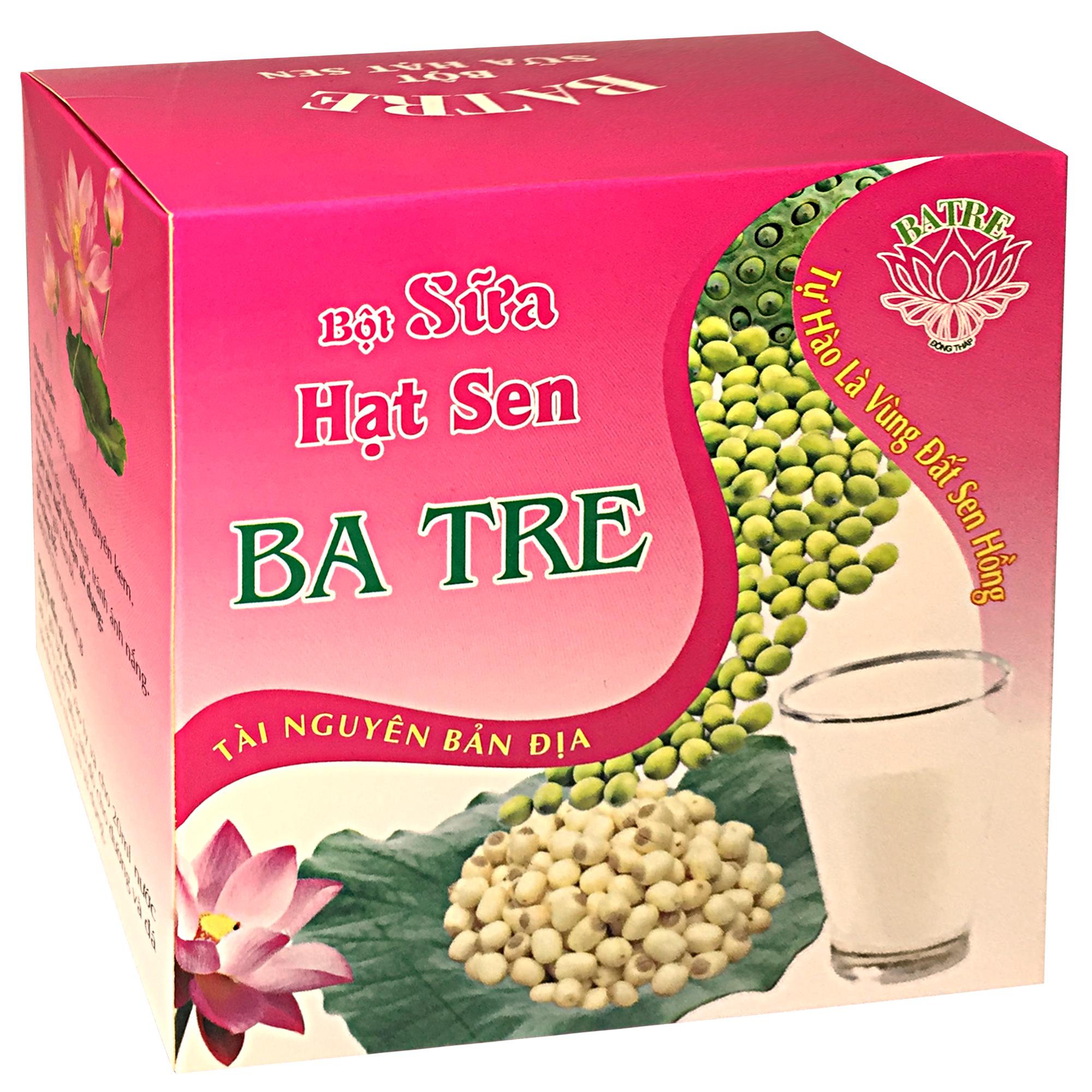 Bột Sữa Hạt Sen (10gói x 20g) - BA TRE -  Giàu dinh dưỡng, năng lượng dồi dào, giúp chắc xương