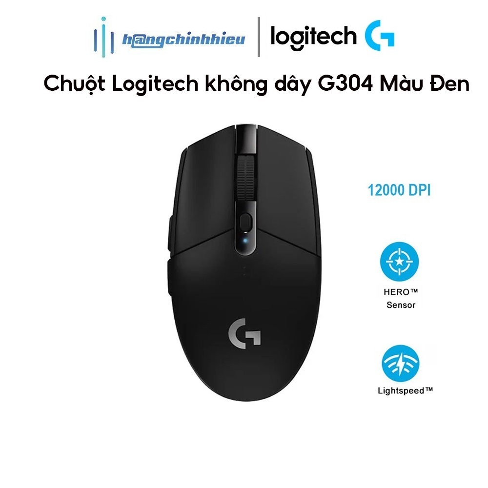 Chuột Logitech không dây G304 Màu Đen Hàng chính hãng