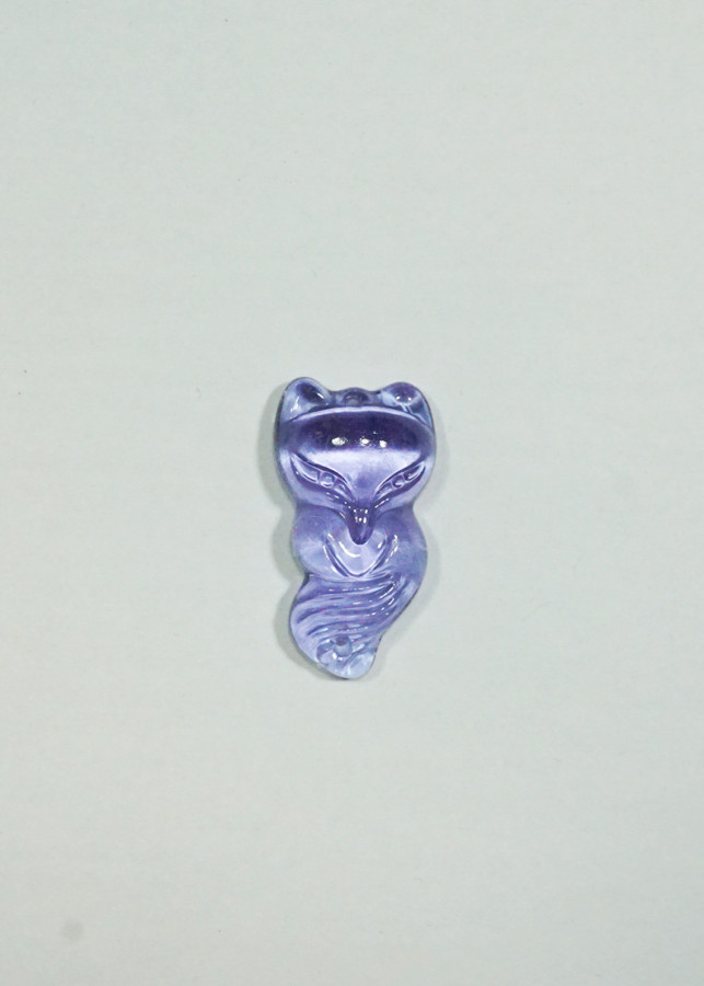 Mặt dây Hồ Ly yểu điệu đá topaz tím Tình Duyên - mạng Hỏa