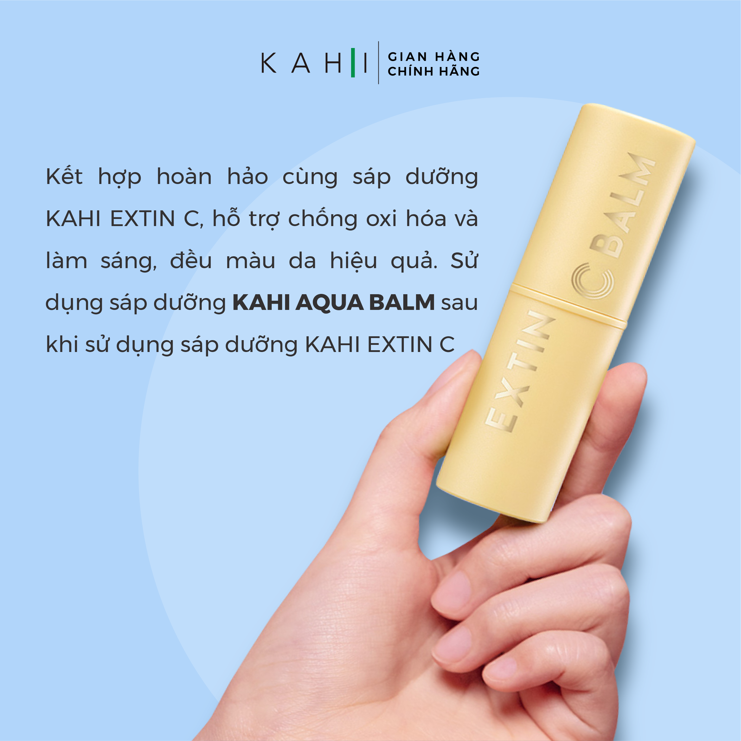 Sáp Dưỡng Ẩm Kahi Aqua Balm - Giữ Ẩm &amp; Chống Nắng 9g