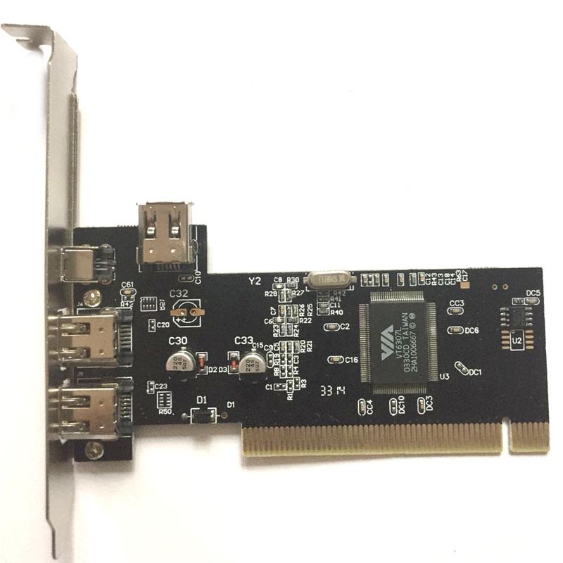 Mới 4 cổng Firewire IEEE 1394 4/6 pin PCI đến 1394 DV Bộ điều khiển thẻ Chụp video với trình điều khiển CD cho HDD MP3 PDA