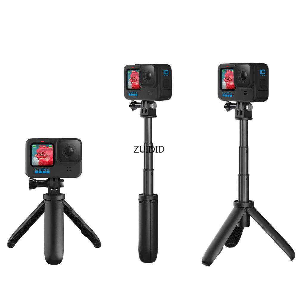 Zuidid Chân máy có thể gập chân ba chân máy di động mini monopod cho GoPro 11/10/9/8/7/6/5/4/3 Phiên Black Phiên hành động OSMO Phụ kiện phụ kiện