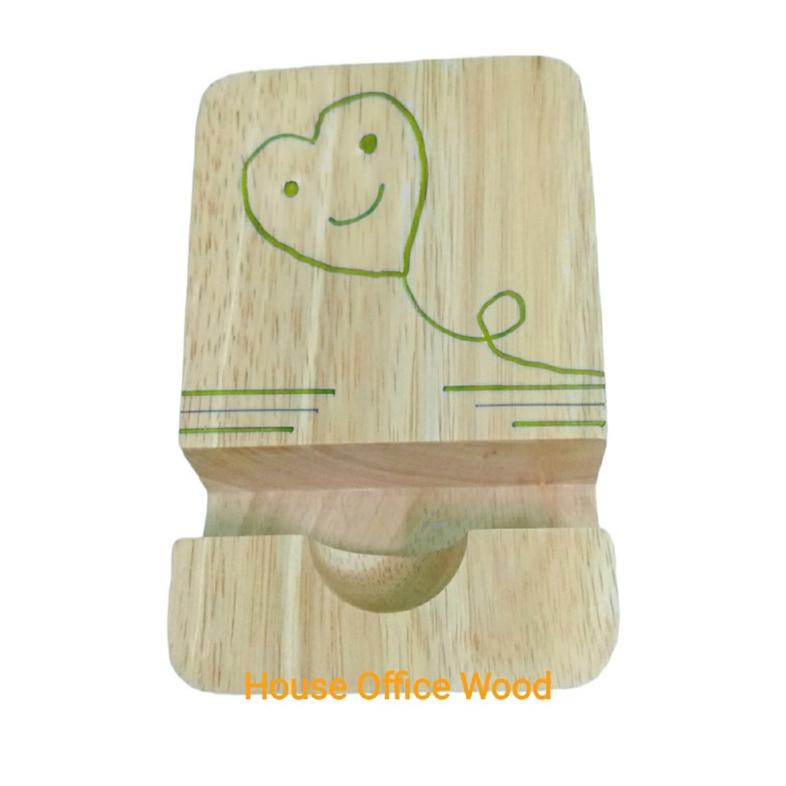 Đế điện thoại gỗ, giá để điện thoại House Office Wood Kích thước Rộng 7x Dài 11x Dầy 2,5cm