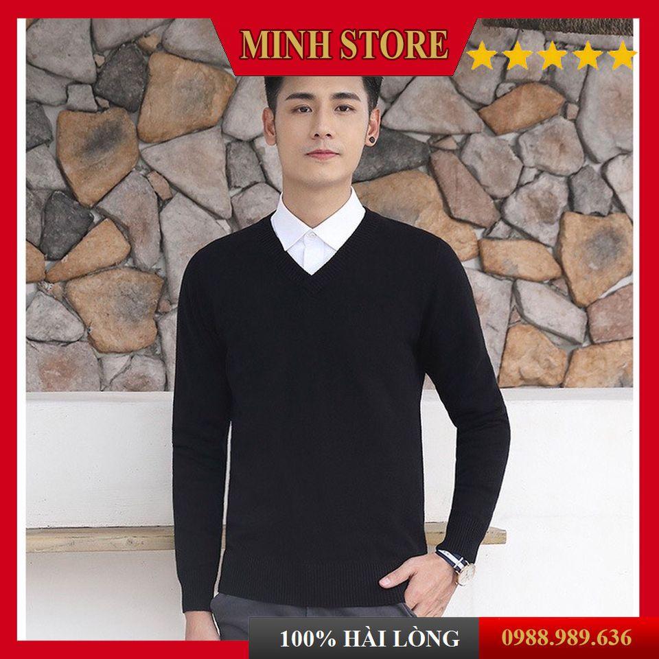 Áo len nam cổ tim kiểu dáng trẻ trung, áo len nam phong cách Hàn Quốc xu hướng Slim AL02 - MINHSTORE