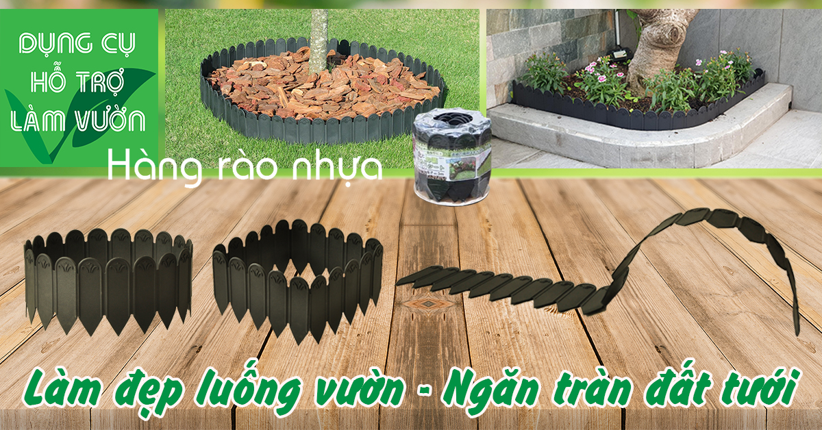 HÀNG RÀO NHỰA CAO 15CM, DÀI 3 MET - ĐEN