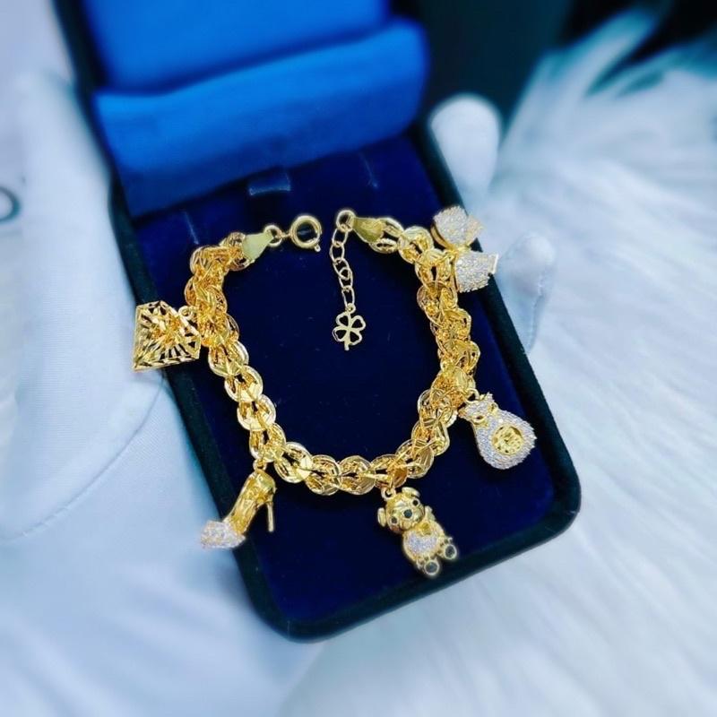 Lắc tay phụng lớn chạm đẹp 5 charm