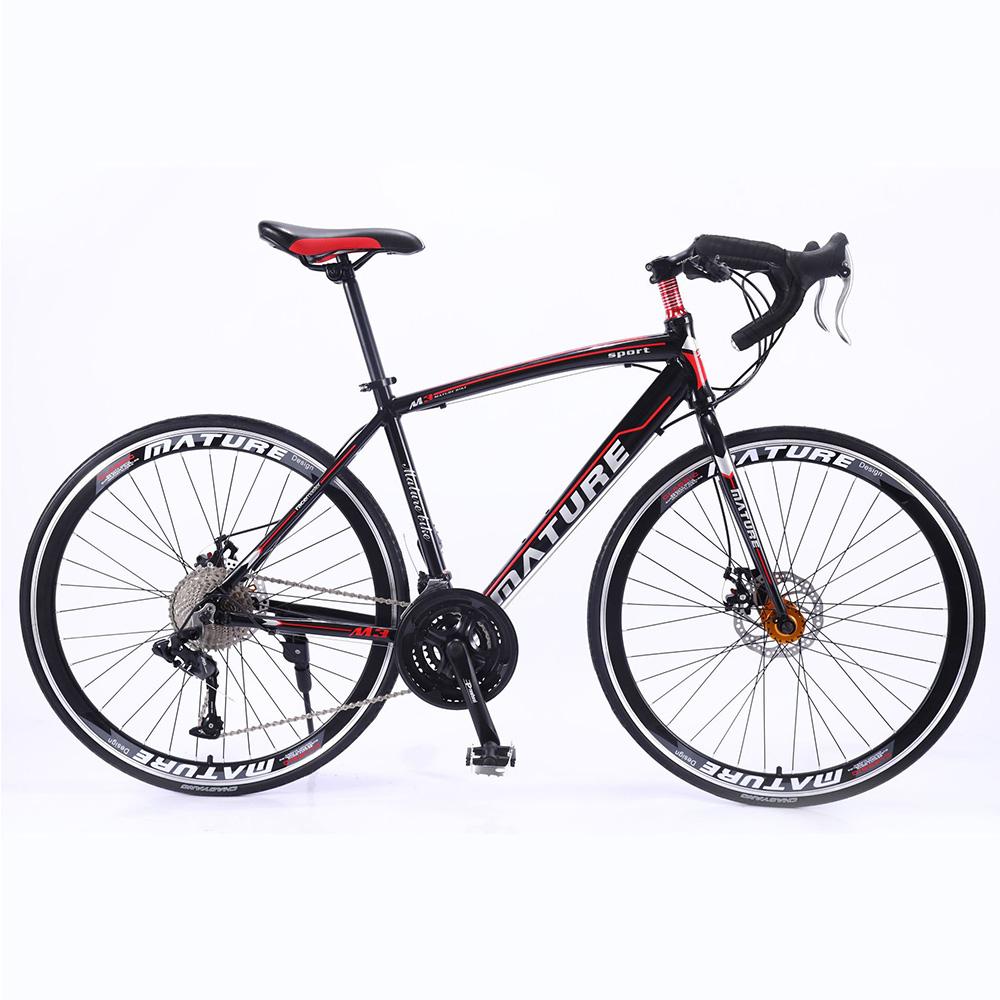 City Road Bike biến đổi tốc độ cạnh tranh xe đạp kép phanh đĩa nhẹ nam và nữ sinh viên thay thế đi bộ đi bộ đi bộ Color: White Blue Number of speeds: 27