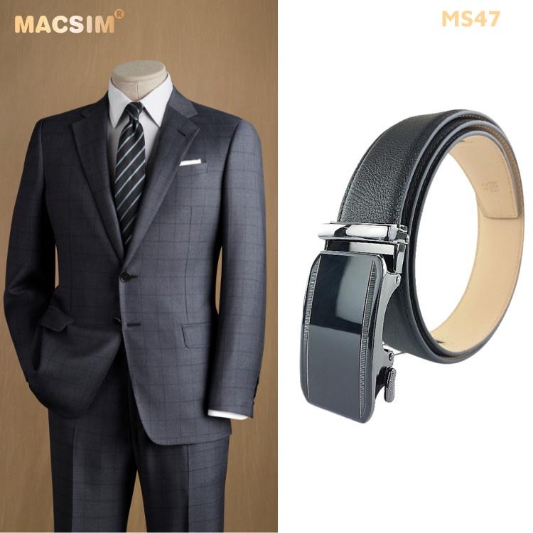 Thắt lưng nam da thật cao cấp nhãn hiệu Macsim MS47
