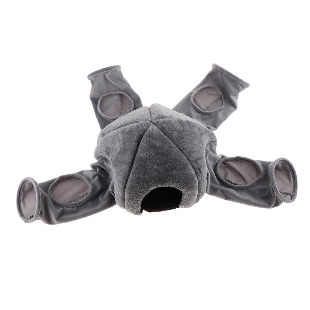 Small Animal Play Tunnel Pet Tunnel for Hamster Guinea Pig Chinchilla gray