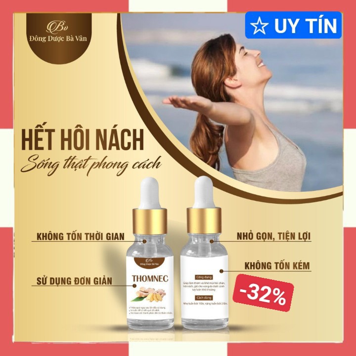 Hết Hôi Nách 100% - THOMNEC HIỆU QUẢ NGAY TỪ LẦN DÙNG ĐẦU TIÊN, Sản phẩm của Đông Dược Bà Vân