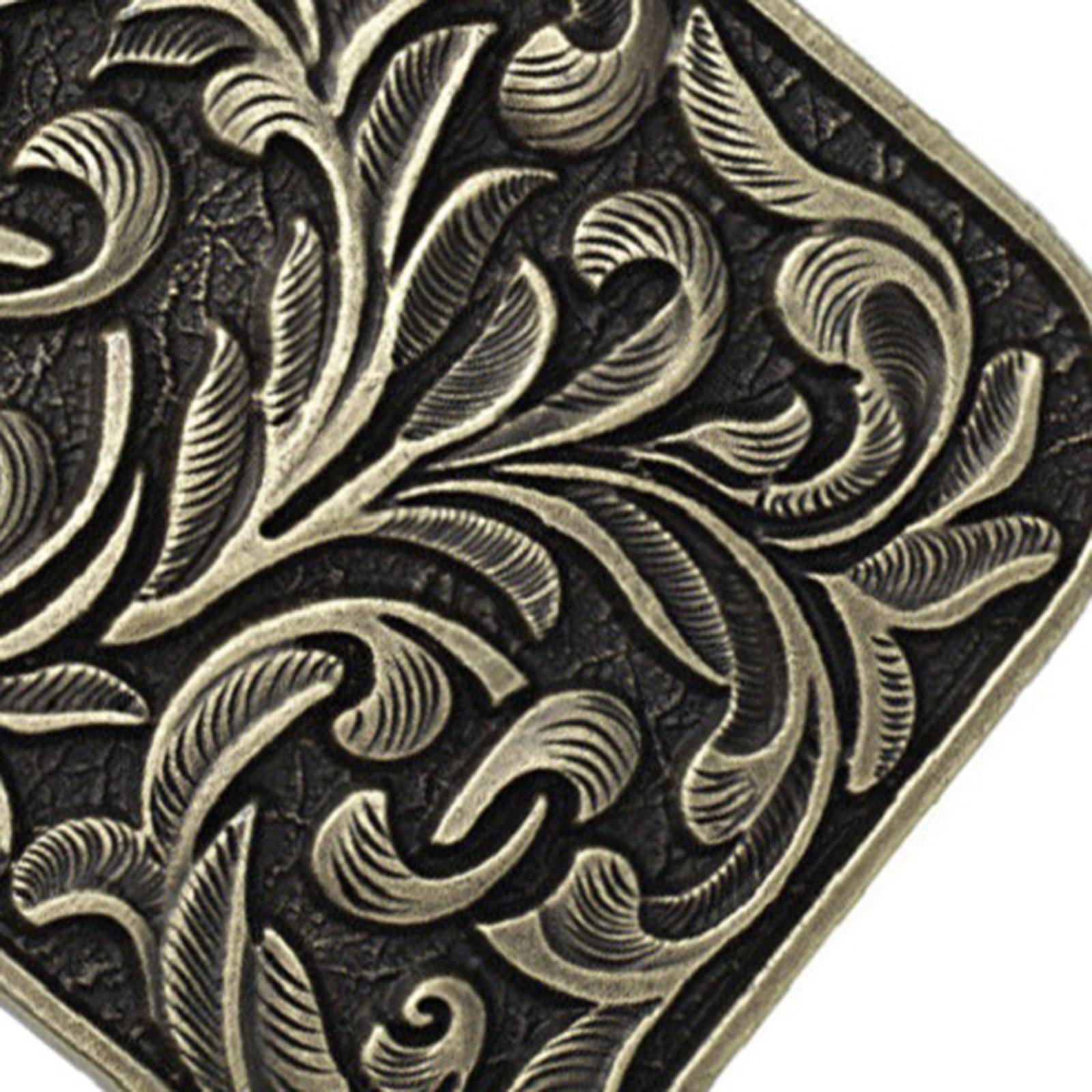 Western Cowboy Belt Buckle Retro Metal Antique Classic Buckle for Party Daily Use Gift