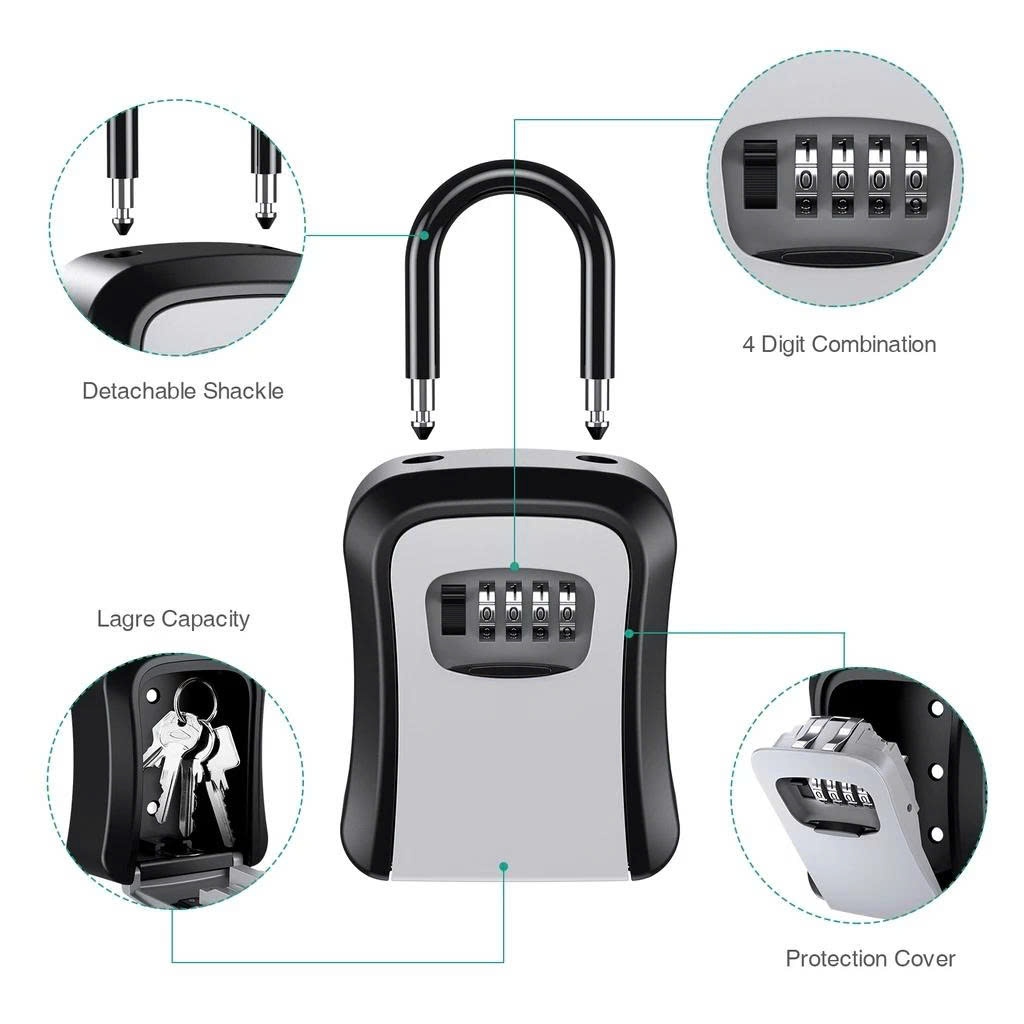 Hộp Khoá LockBox Có Móc Treo KUNBE Đựng Chìa Khóa Treo Tường Cho Homestay