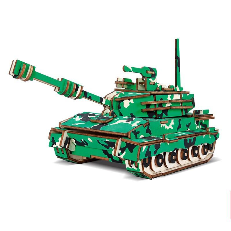 Đồ chơi lắp ráp 3D gỗ mô hình xe Tank - 137 mảnh ghép