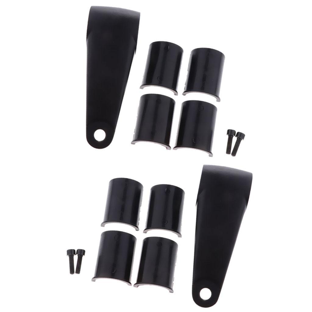 Motorcycle Black Billet Aluminum Headlight Fork Mounting Brackets Kits for