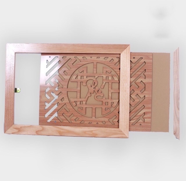 Tấm chống ám khói chũ phúc việt gỗ sồi
