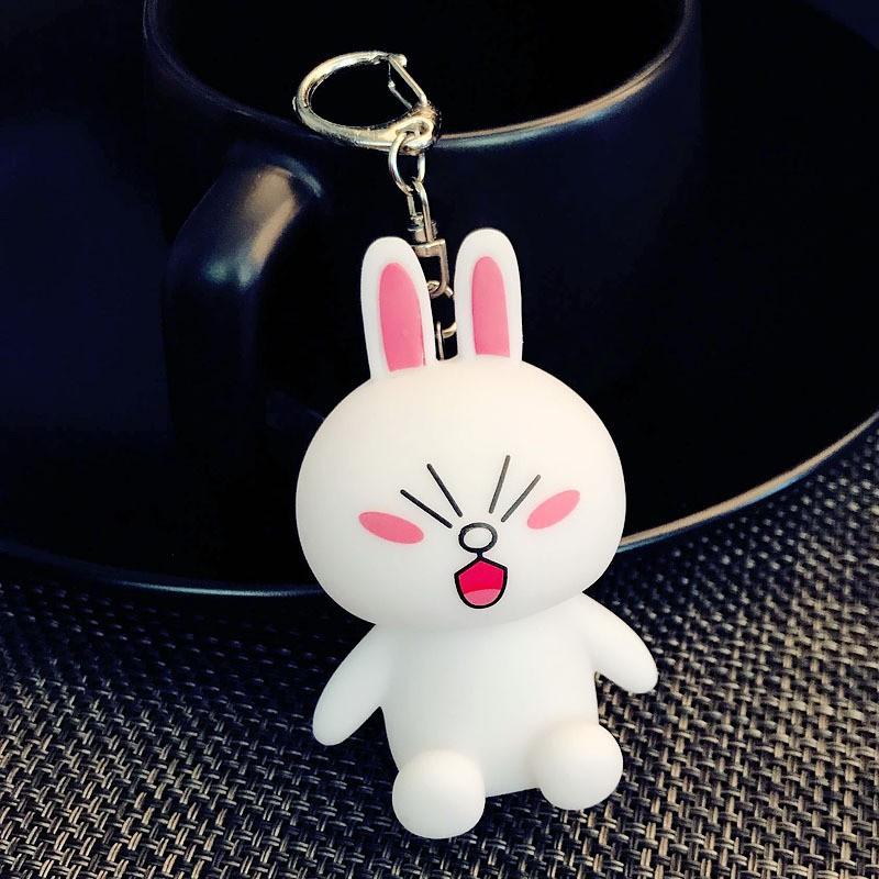 MÓC KHÓA THỎ TRẮNG VÀ GẤU BROWN-